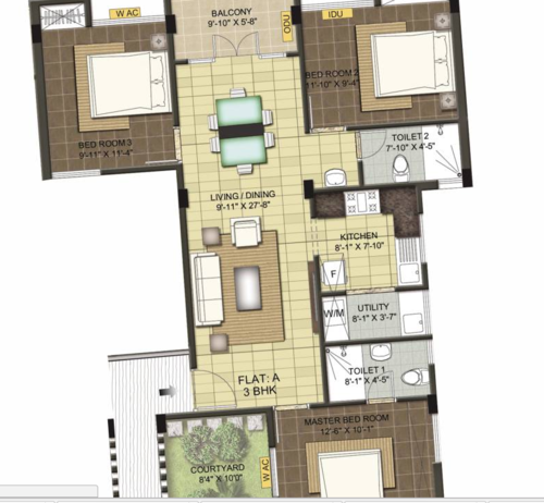 3BHK - Type A