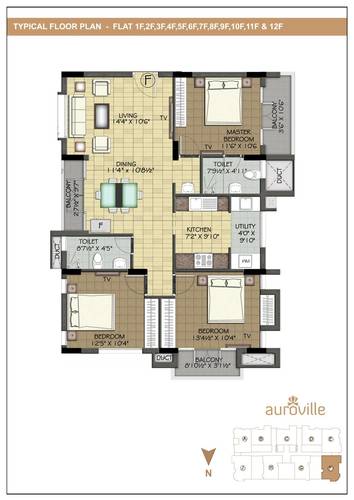 3BHK - Type F