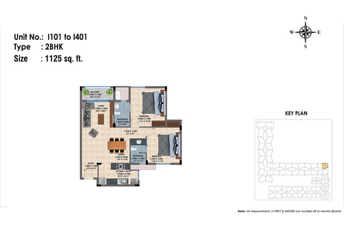 1101 to 1401(2BHK)