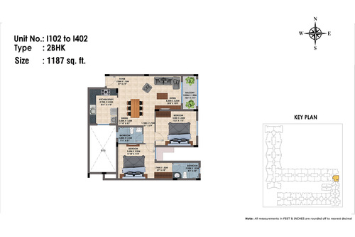 1102 to 1402(2BHK)