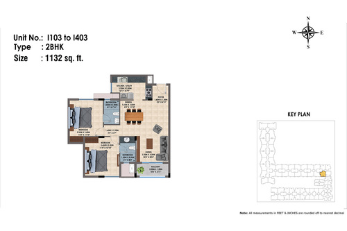 1103 to 1403(2BHK)
