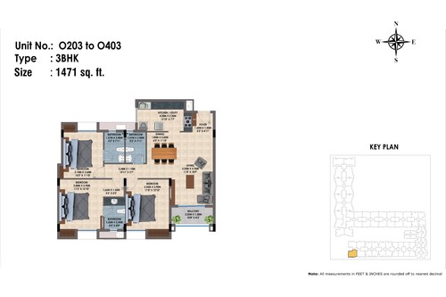 O203 to 403(3BHK)