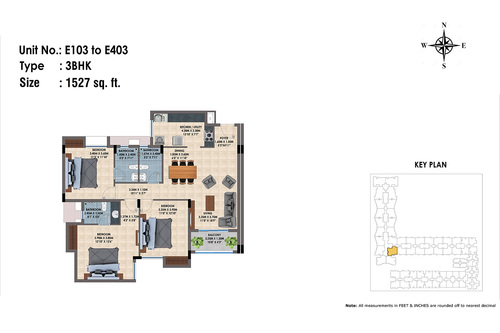 E103 to 403(3BHK)