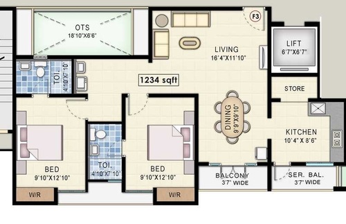 Navin's Starwood Towers 2.0 - 2BHK