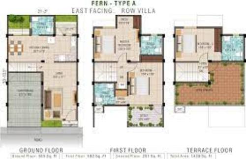Alliance Humming Garden 3BHK Type A East Facing Row Villa
