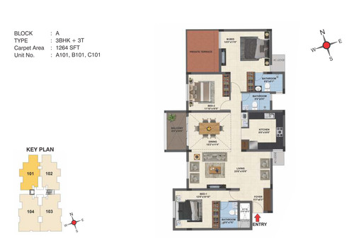 3BHK-1264