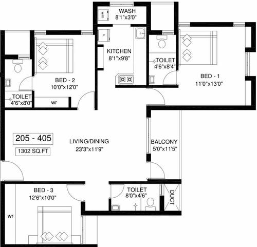 3BHK-1302