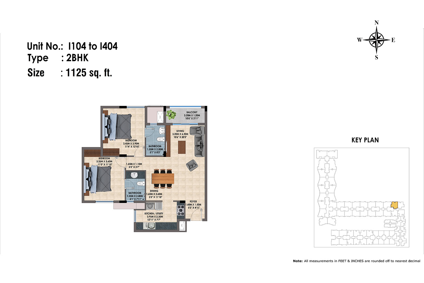 1104 to 1404(2BHK)