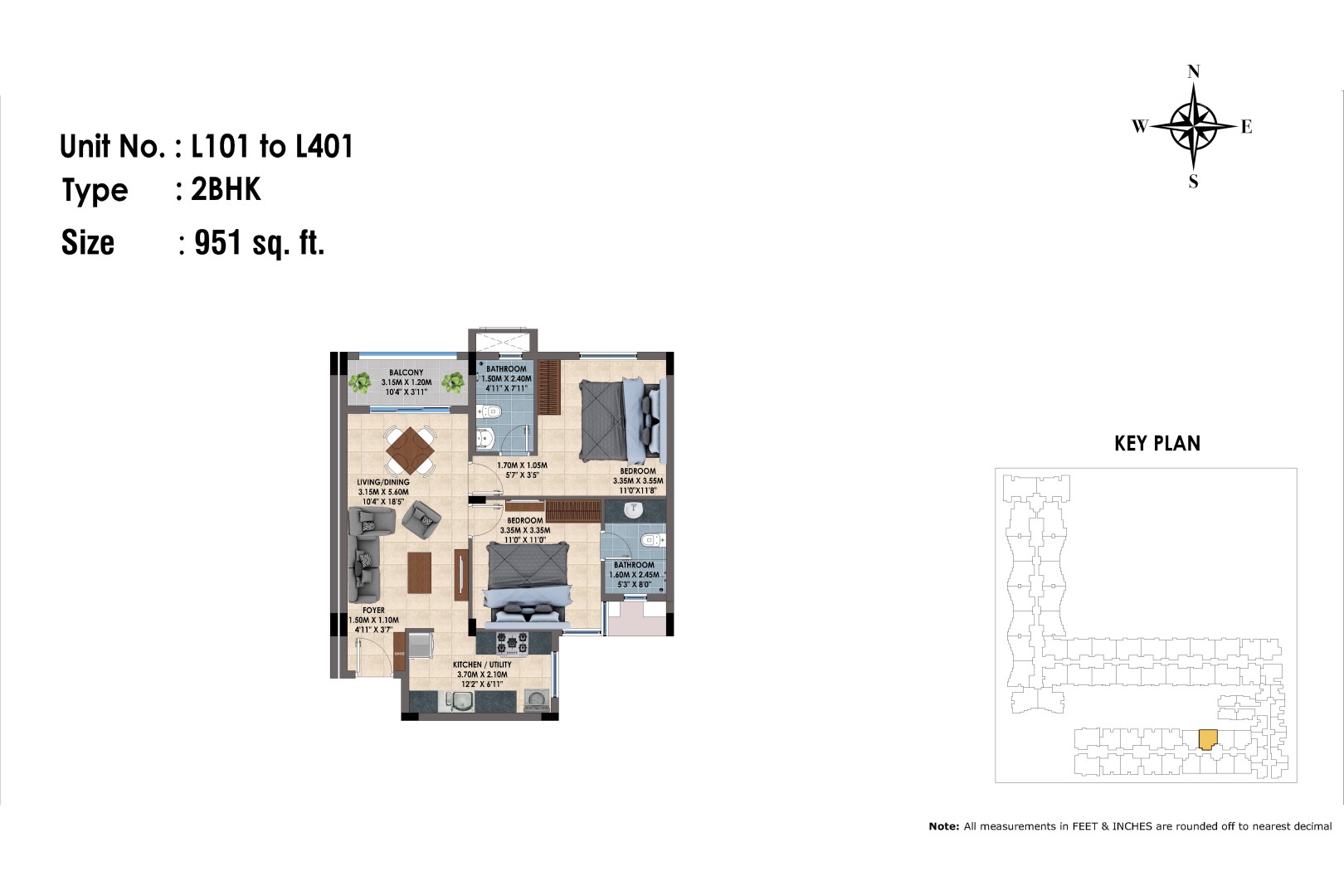 L101 to 401(2BHK)