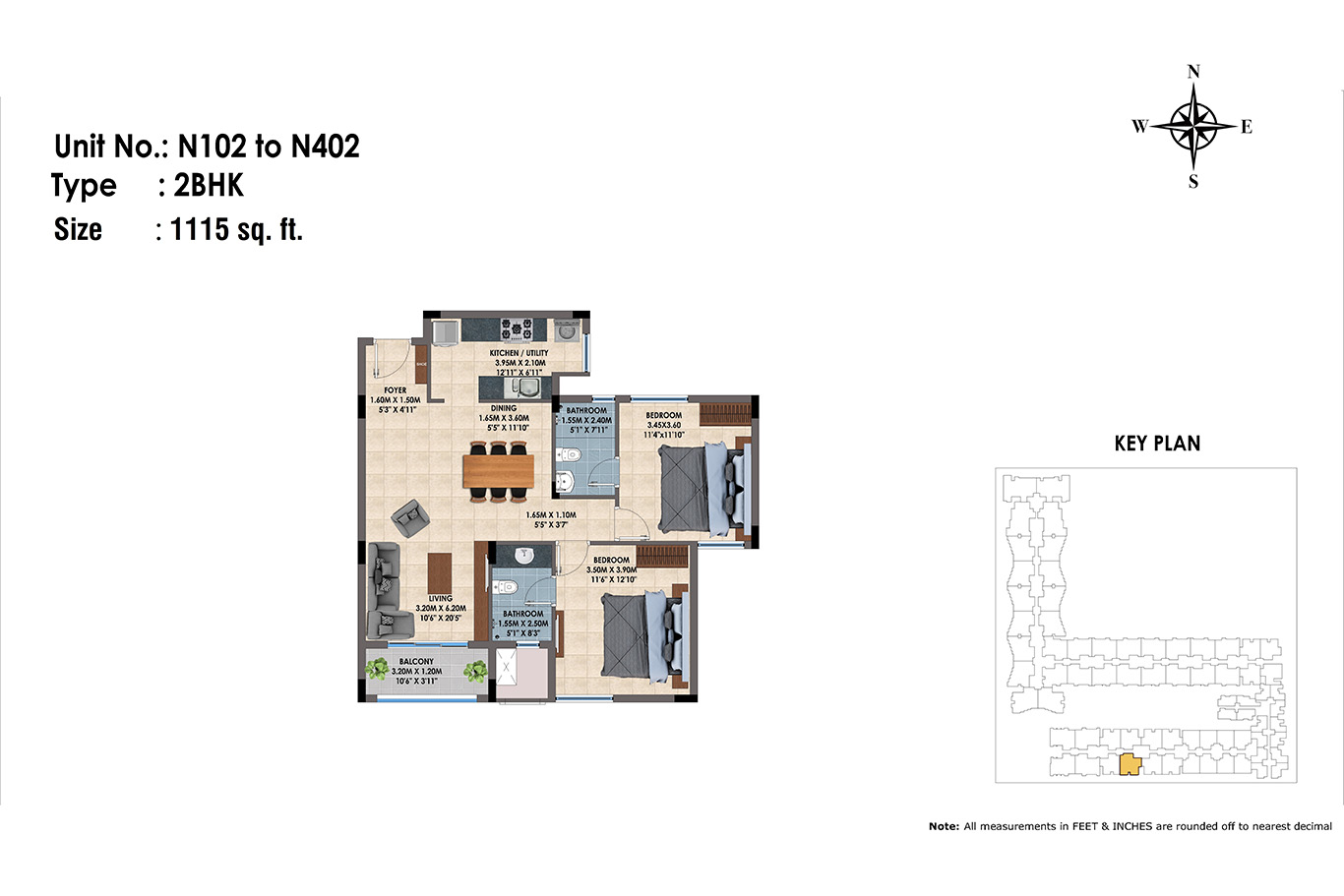 N102 to 402(2BHK)