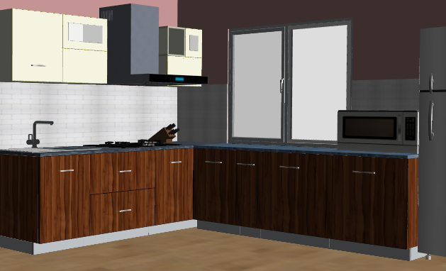 Earthly L-Modular Kitchen