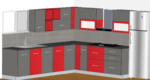 Black & Wood L-Modular Kitchen - Design 1