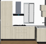 Lightwood L-Modular Kitchen - Design 1