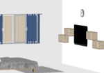 Standalone Light Color Wooden Wardrobe - Design 2