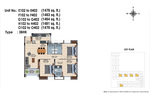 E,F,G,H,O 102 to 402(3BHK) - Design 8