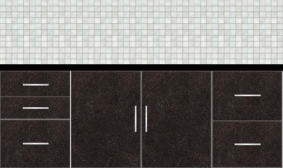 Modular Design Kitchen Floor Cabinet 7ft - 22074