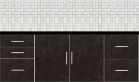 Modular Design Kitchen Floor Cabinet 7ft - 22074 - Design 1