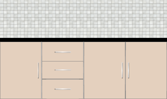 Modular Design Kitchen Below the Counter 7ft - 22087