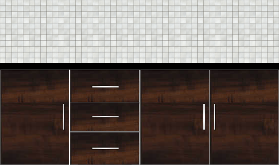 Modular Design Kitchen Floor Cabinet 7ft - 14477