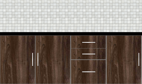 Modular Design Kitchen Floor Cabinet 7ft - 14698
