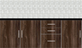 Modular Design Kitchen Floor Cabinet 7ft - 14698 - Design 2