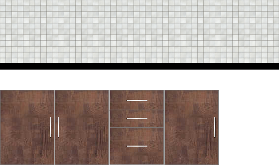 Modular Design Kitchen Floor Cabinet 7ft - 44245