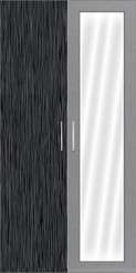 2 Door Wardrobe Design with mirror| Onyx Wall and Alumina Pearl - Design 2