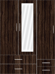 3 door wardrobe - Design 2