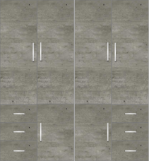 4 Door Wardrobe Design with external drawers| Trellis Elegant and Grey Granite - Design 1