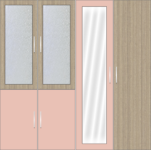 4 Door Wardrobe Design With Frosted Glass And Mirrors Zenterior