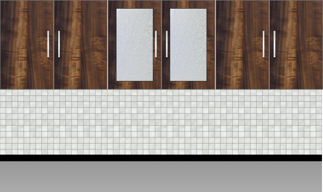Modular Kitchen Wall Cabinet| Columbian Horizontal Walnut