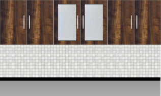 Modular Kitchen Wall Cabinet| Columbian Horizontal Walnut - Design 2