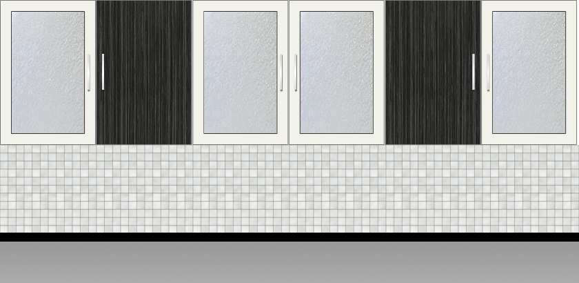 Modular Kitchen Wall Cabinet| White Metal and Sorreal Teak