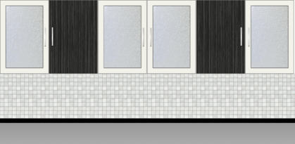 Modular Kitchen Wall Cabinet| White Metal and Sorreal Teak - Design 2