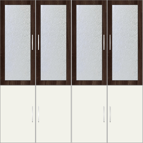 4-Door Wardrobe Design with frosted glass - Acacia