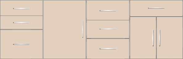 Modular Design Kitchen Below the Counter 8ft - 22087